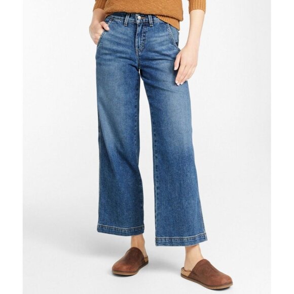 L.L. Bean Pants - L.L Bean 207 Vintage Jeans Womens 16 Regular Blue Denim High Rise Wide Leg NWT